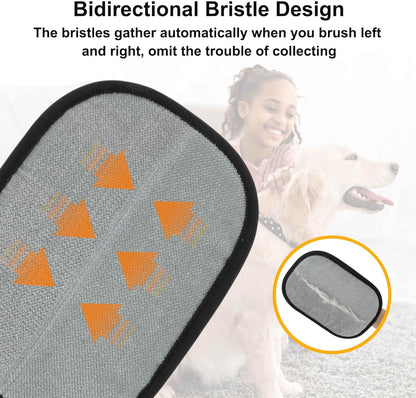 Pet Hair Remover Gloves, Advanced Static-Adhesive Pet Hair Removal Gloves, Reusable Cat Dog Hair Remover Mitt, Pet Grooming Glove for Shedding, 2 PCS