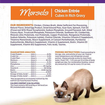 Wellness Complete Health Cubed Adult Wet Cat Food, Natural, Protein-Rich, Grain Free, 5.5 Ounce, 24 Pack, (Chicken Entrée)
