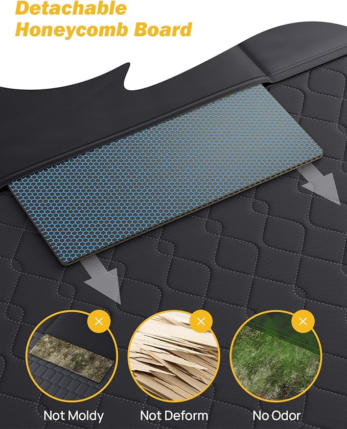 JOYTUTUS Back Seat Extender for Dogs with Dog Bed Mat, Back Seat Extender for Dogs with Hard Bottom, Blanket for Pets Back Seat Pet Cover for Travel Waterproof Dog Hammock for Car SUV Truck
