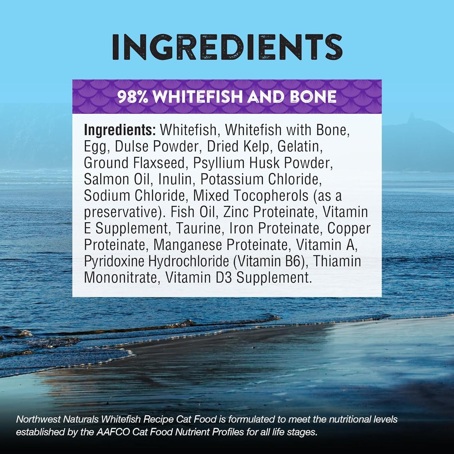 Northwest Naturals Freeze-Dried Whitefish Cat & Kitten Food – Bite-Sized Nibbles, Healthy, Limited, Human-Grade Ingredients, All-Natural, High-Protein Raw Diet, Complete & Balanced, 11 oz (Pack of 3)