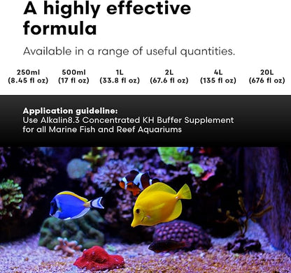 Brightwell Aquatics - Alkalin8.3 Concentrated KH Buffer Supplement - for All Marine Fish and Reef Aquaria - Aquarium Water Treatments, 8.45 fl oz