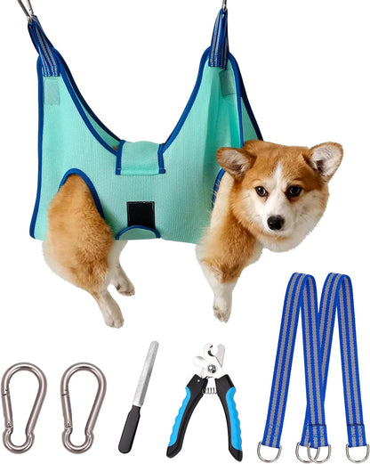 Dog Grooming Hammock,Medium - Large Hanging Harness Holder for Nail Clipping,Nail Trimming Hammock for Pet,Grooming Sling Hanger Restraint for Claw Care
