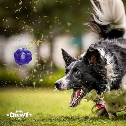 SuperChewy Tough Tumbler Ball Toy | Lifetime Replacement | Strong Natural Rubber | Smear Treats Inside to Excite Dogs | Ultra Durable Chewing Toy for Aggressive Chewers | for All Breeds