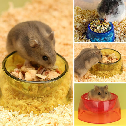 Small Animals Food & Water Bowl Set - 3pcs, Dwarf Hamster & Mice Feeder Bowl with Water Feeder Container