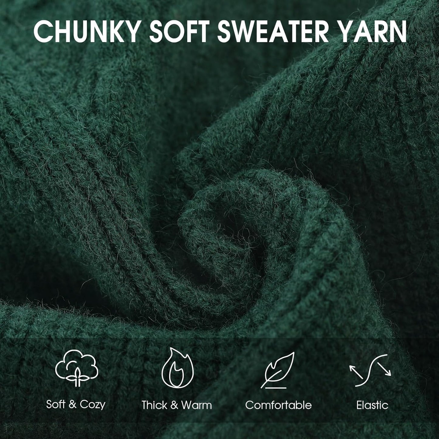 Queenmore Medium Dog Sweater, Dog Sweaters for Medium Dogs Girl or Boy, Medium Dog Christmas Sweater, Winter Doggie Sweatshirt Knitwear, Pet Chunky Warm Coat for Small Large Size Dogs, Green M