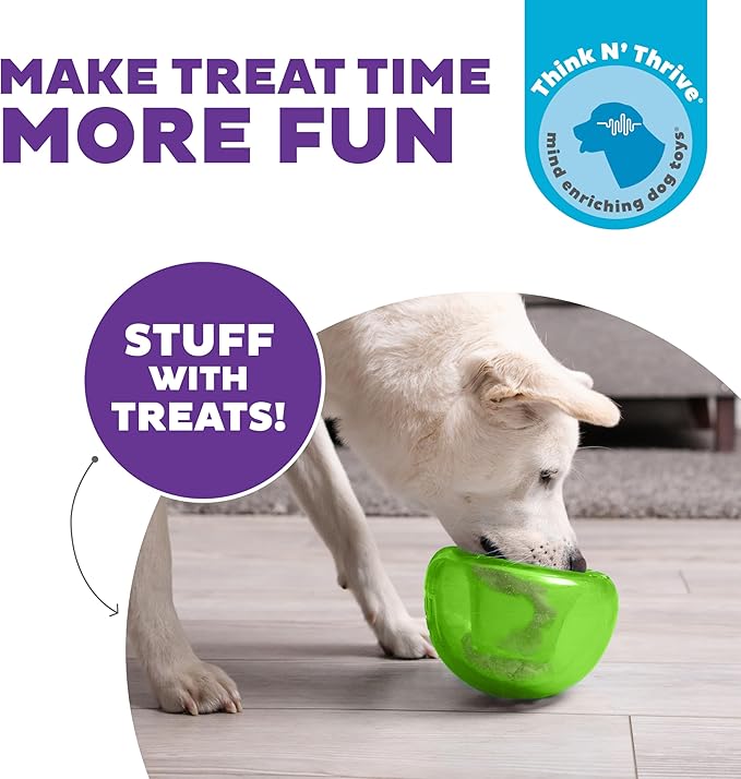 Outward Hound Large Snoop Interactive Treat Dispensing Dog Toy, Puzzle Ball Slow Feeder for Medium to Large Dogs, Mint-Scented for Mental Stimulation & Boredom Relief, BPA-Free, 5-Inch, Green