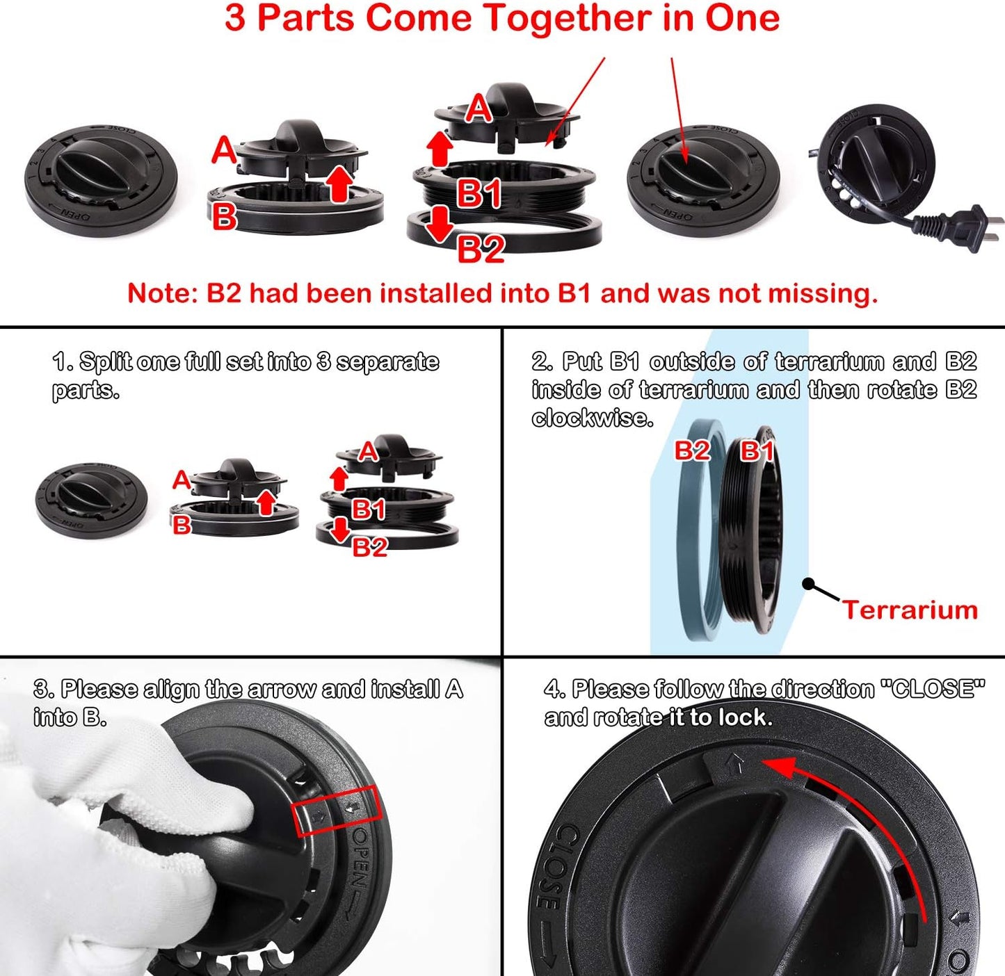 REPTI ZOO 67Gallon Reptile Large Terrarium Upgrade Glass Front Opening Tank Sliding Door with Screen Ventilation Reptile Terrarium About 48" x 18" x 18"(Knock-Down)