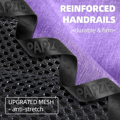 Top Open Medium Cat Carrier Roll Up Flap, Delta Approved TSA Pet Travel Crate Suitcase Luggage Sleeve, Soft-Sided Dog Kennel Bag 18"x11"x11" United, American Airline Under Plane Seat Purple