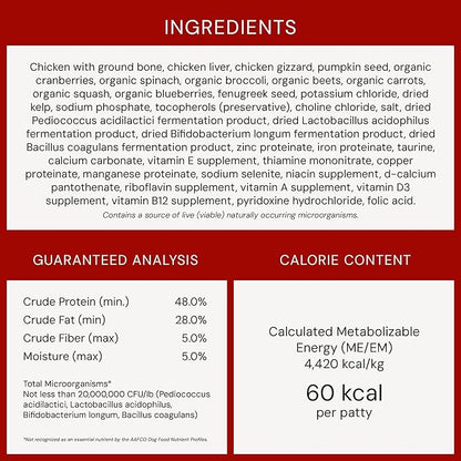 Stella & Chewy's Freeze-Dried Raw Dinner Patties - Chicken Recipe - High Protein Grain-Free Puppy & Dog Food - Perfect For Picky Eaters - 5.5 oz