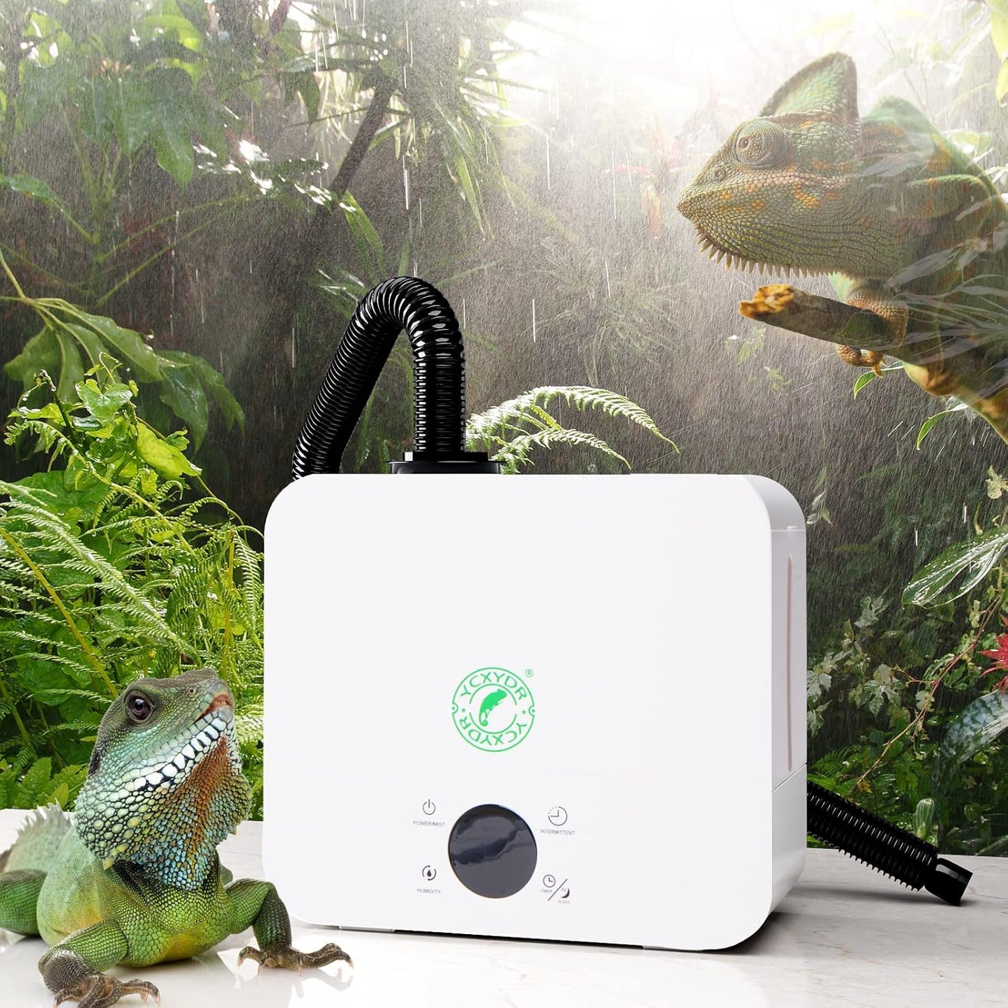 Reptile Humidifiers, Reptile Fogger for Terrariums, Smart Touch Screen Adjustable Fogger with Timer, Intelligent Constant Humidity Reptile Fogger for Reptiles/Amphibians