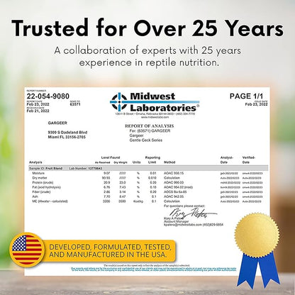 2oz Complete Crested Gecko Food Diet. Premium Mix, Ready to Use Freshly Made Powder. Unique Formula, Developed & Made in The USA. Enjoy! (Fruit Blend)