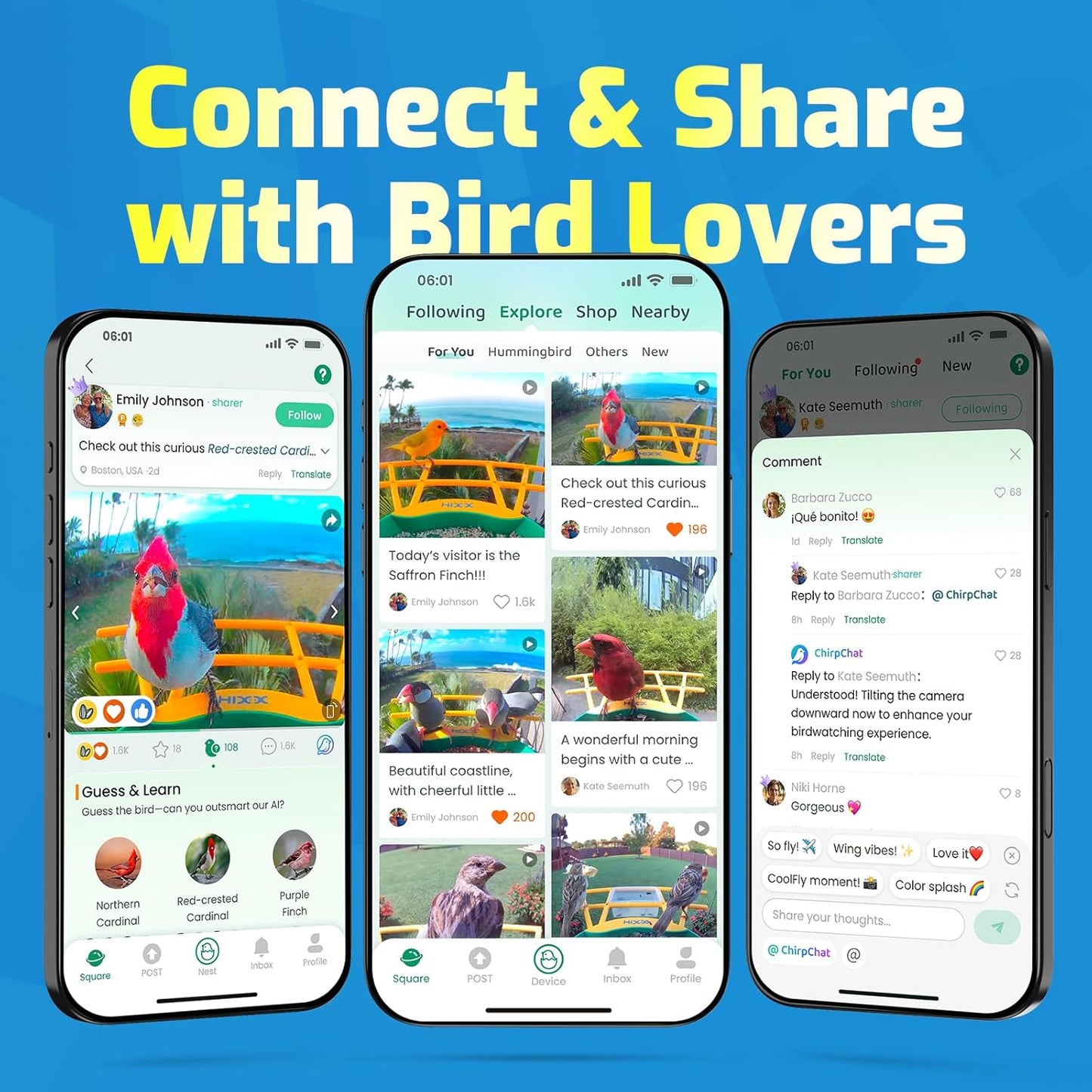 HIXX Smart Hummingbird Feeder with Camera Solar Powered, with Ant Moat & Bee Proof AI Bird Recognition, Easy Clean & Refill, with Coolfly Birdwatching APP, Ideal Gifts for Hummingbird Lover (Pink)