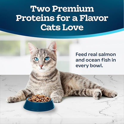 Blue Buffalo Tastefuls Adult Cat Dry Food, Multi-Protein Salmon & Ocean Fish Recipe, 3-lb. Bag