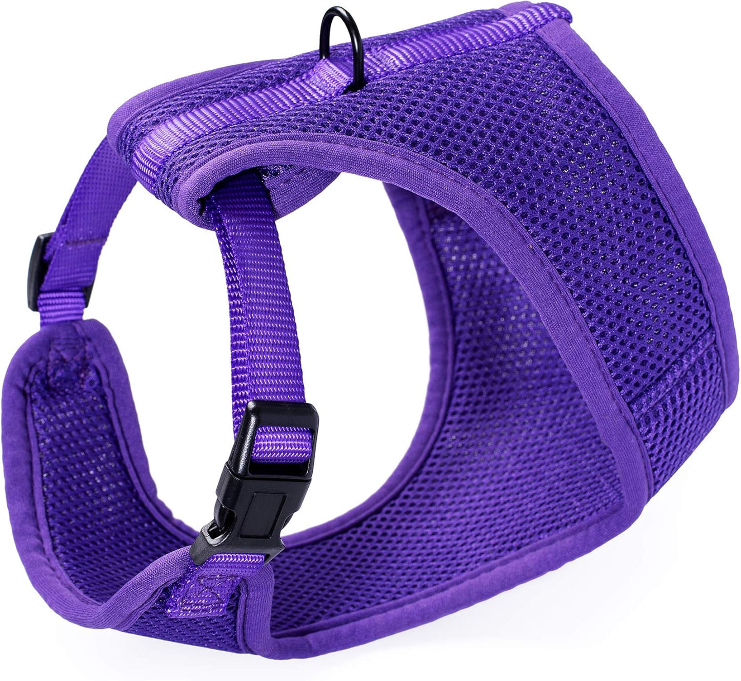 Mile High Life Step in Dog Harness for Small Dogs No Pull, Easy Get on Air Mesh Vest Harness, Adjustable Easy Closures Both Neck and Chest (Purple, M Chest 15.7"-23.2")