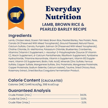 Solid Gold Dry Cat Food for Indoor Cats of All Ages - W/Lamb, Brown Rice, Barley, Probiotics & Fiber for Gut Health- Holistic & Healthy Cat Kibble for Kittens & Adults - Dry Kibble for Cats - 4 LB