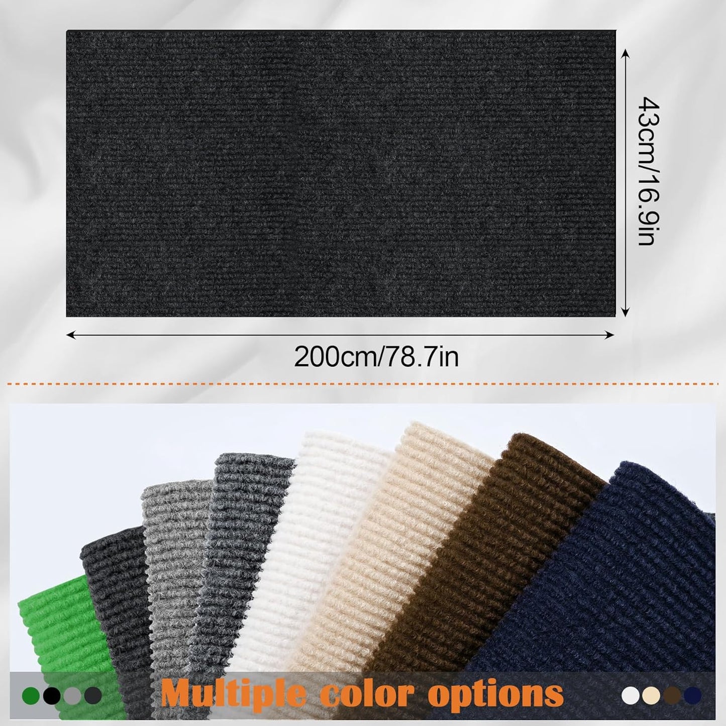 Cat Scratch Furniture Protector - 78.7" x 17" Trimmable Self-Adhesive Cats Claws Scratch Pads, DIY Cat Climbing Couch Protector for Scratch Post Cat Tree Replacement Indoor (Black)