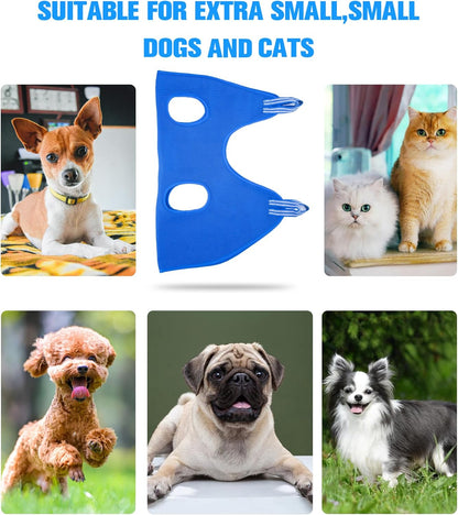 10 in 1 Dog Grooming Hammock Harness with Nail Clippers, Nail Trimming Hammock for Pet, Grooming Sling Hanger Holder Restaint for Nail Trimming/Clipping (XXS/Under 10lb Blue)