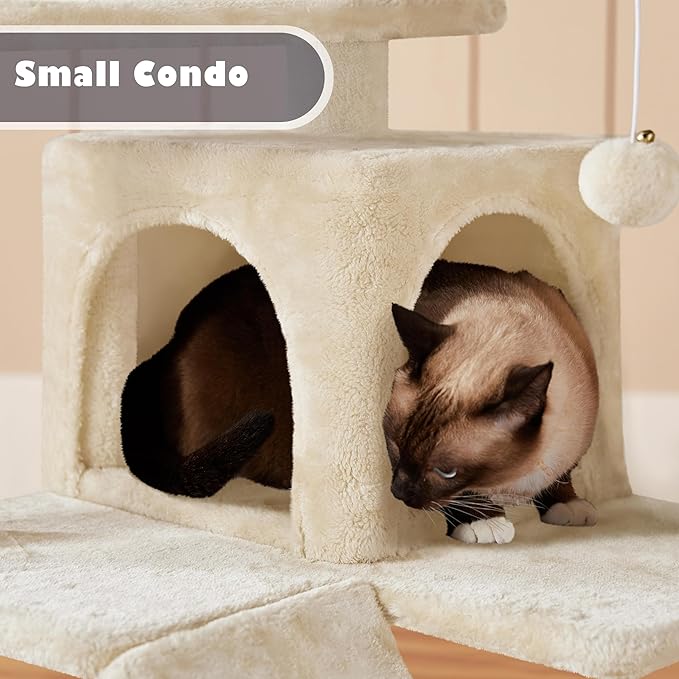 Yaheetech 54in Cat Tree Tower Condo Furniture Scratch Post for Kittens Pet House Play
