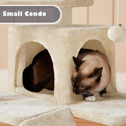 Yaheetech 54in Cat Tree Tower Condo Furniture Scratch Post for Kittens Pet House Play