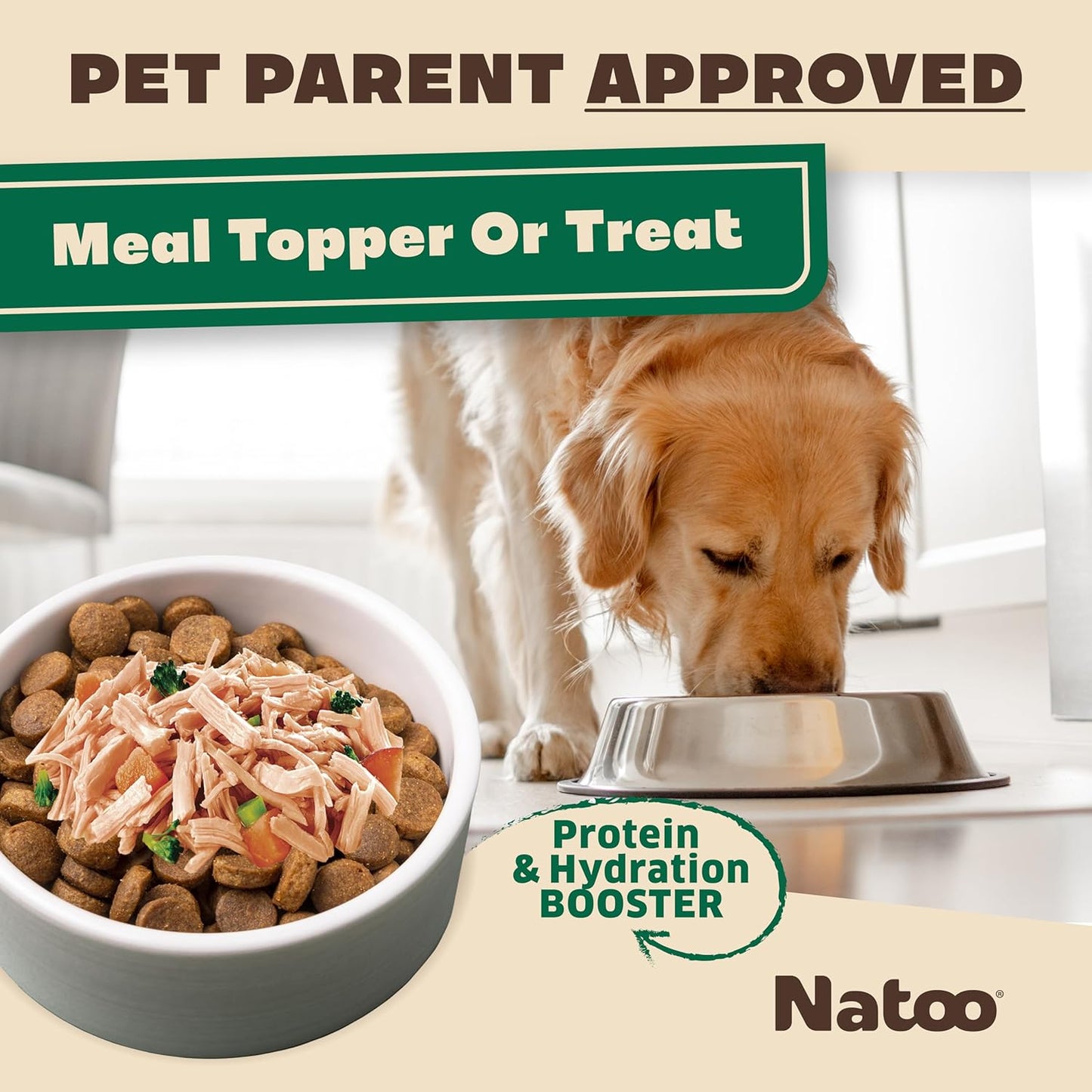 NATOO Dog Food Topper for Picky Eaters & Dog Treat (Chicken with Sweet Potato & Broccoli), Dog Toppers for Dry Food, Wet Meal Toppers for Dogs & Puppies, Limited Ingredient Dog Food, 3 oz (Case of 20)