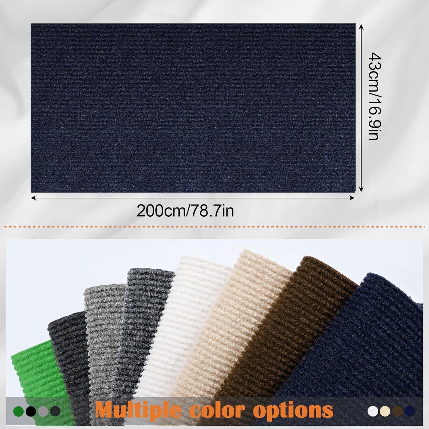 Cat Scratch Furniture Protector - 78.7" x 17" Trimmable Self-Adhesive Cats Claws Scratch Pads, DIY Cat Climbing Couch Protector for Scratch Post Cat Tree Replacement Indoor (Dark Blue)