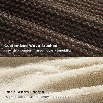 Miguel Dog Bed with Removable Cushion/Pillow for Medium Small Dogs, Washable Pet Bed with Side Easy to Wash Puppy Bed, Large Rectangle Cat Bed for Indoor Cat with Anti-Slip Bottom, Brown 30 Inch