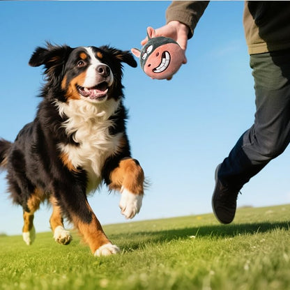 3-in-1 Interactive Dog Toys – Durable No-Stuffing Chew Toy with Squeaky Spiked Ball for Small, Medium & Large Breeds, Dog Toys for Aggressive Chewers