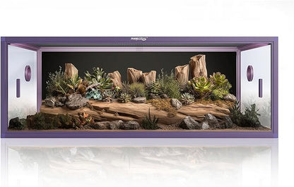 85 Gallon Reptile Tank, Front Opening Snake Tank for Easy Maintenance, Reptile Enclosure with Top Screen Ventilation 48''x24''x18''