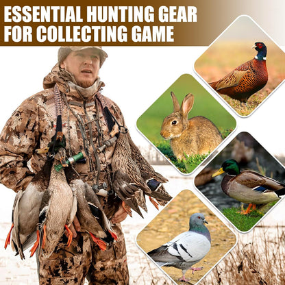 TOBWOLF Duck & Bird Tote with 12 Drops Slip Ring, Metal Loop Goose & Duck Hanger, Waterfowl Tote, Dove Bird Carrier, Paracord