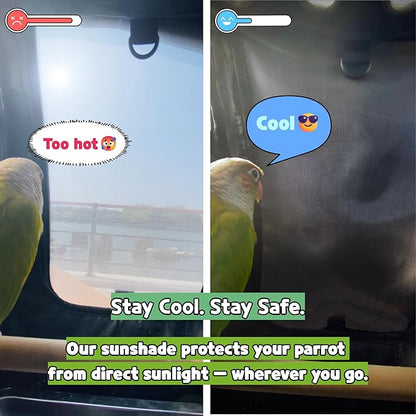 Birds Day Bird Carrier Backpack-Parrot Travel Cage with 2PCS Perch and Food Bowl, Stainless Steel Tray (Dark Olive Green)