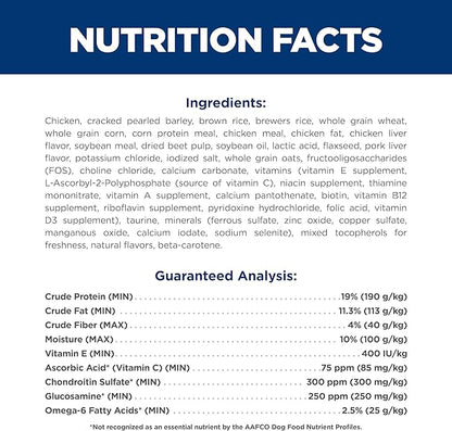 Hill's Science Diet Large Breed Adult Dry Dog Food 1-5, Quality Protein for Joint Support & Lean Muscles, Chicken & Barley, 15 lb. Bag
