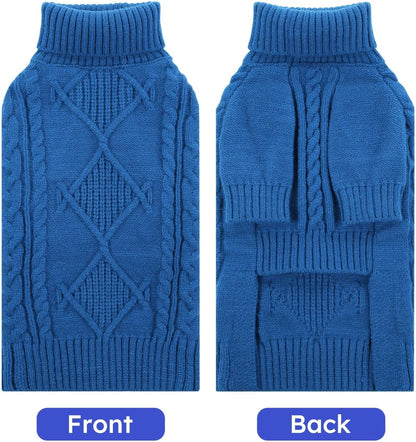 ASENKU Knitted Dog Sweater, Pullover Big Thermal Dog Winter Sweater, Turtleneck Doggy Sweaters for Large Medium Dogs Boy Girl,Warm Pet Sweatshirt for German Shepherd,Great Dane,4XL