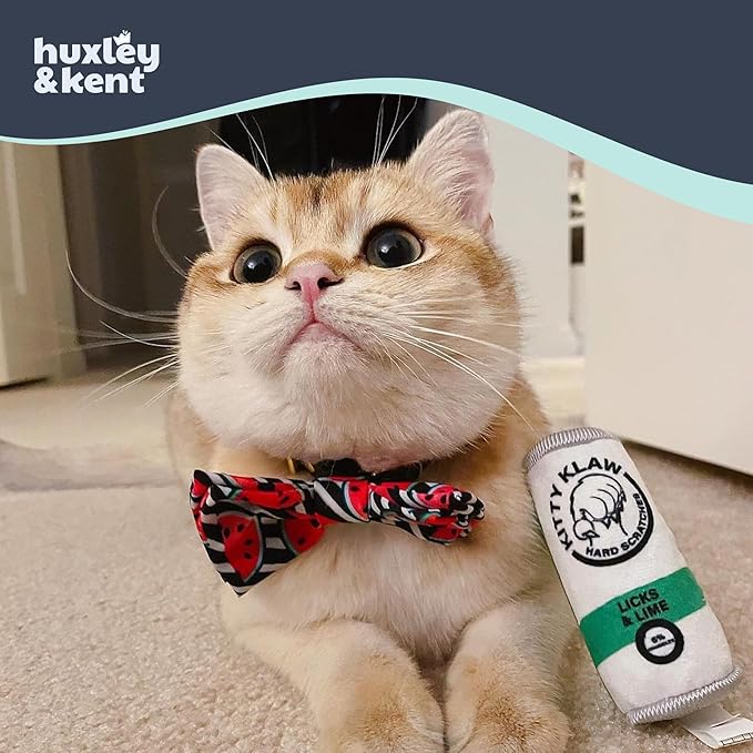 Huxley & Kent Plush Cat Toy - Interactive Catnip Toy for Cats & Kittens - Soft Kitty Toy with Crinkle & Catnip - Fun Indoor Play Toy - Kitty Klaw Licks & Lime