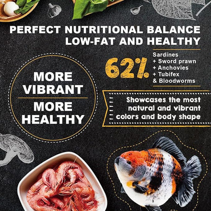 Ultra Fresh Apex Goldfish Growth Crisps, Premium All Natural Ingredients Goldfish Fish Food, Slow Sinking, 4.23 oz