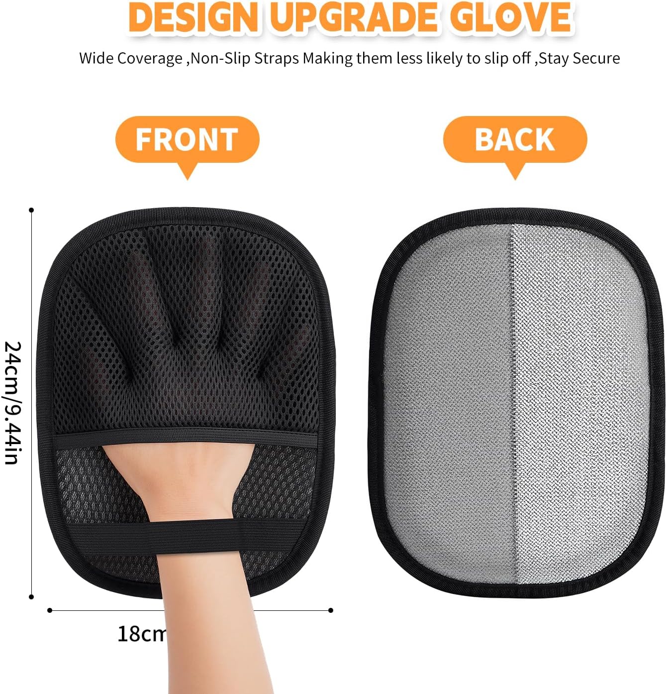 Pet Hair Removal Glove for Dogs & Cats,Upgraded Thickened Magic Brush Pet Hair Remover | Five-Finger | Electrostatic Pet Hair Gloves for Couch, Carpet, Cars Seat, Clothes