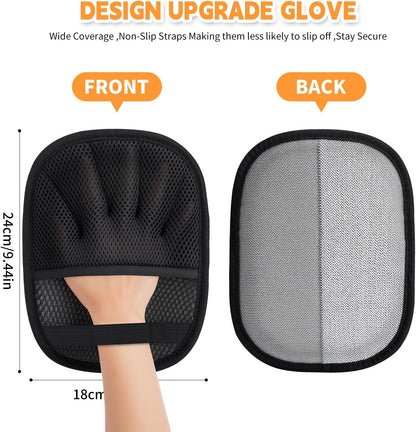 Pet Hair Removal Glove for Dogs & Cats,Upgraded Thickened Magic Brush Pet Hair Remover | Five-Finger | Electrostatic Pet Hair Gloves for Couch, Carpet, Cars Seat, Clothes