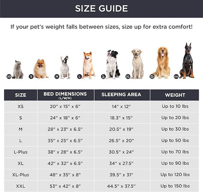 Bedsure Orthopedic Dog Bed Medium Size Dogs - Washable Medium Dog Cat Bed Waterproof, Comfort Pet Couch Sofa with Washable Removable Cover, Pets Bed with Nonskid Bottom, Dune Haze Blue, 28"