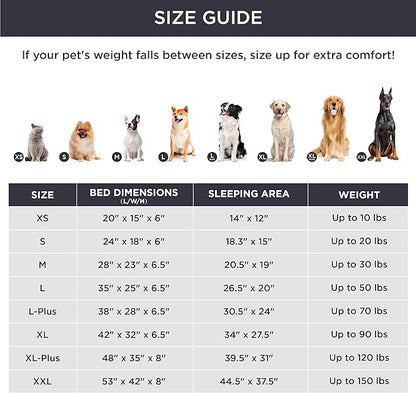 Bedsure Orthopedic Dog Beds Large Sized Dog - Washable Large Dog Cat Bed Waterproof, Comfort Dogs Couch Sofa with Washable Removable Cover, Pet Bed with Nonskid Bottom, Brown, 35"