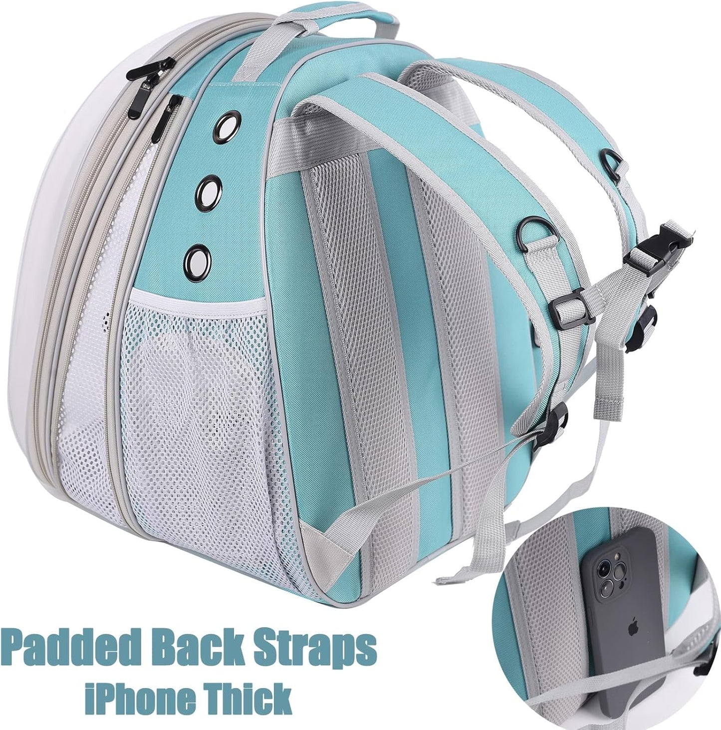 halinfer Dual Expandable Cat Backpack Carrier, Fit up to 20 lbs, Expandable Pet Carrier Backpack for Large Fat Cat and Small Puppy
