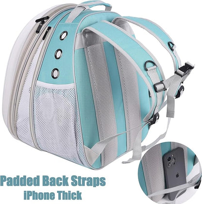 Front Expandable Cat Backpack Carrier, Fit up to 20 lbs, Space Capsule Bubble Window Pet Carrier Backpack for Large Fat Cat and Small Puppy