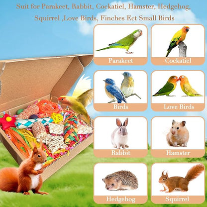 Bird Toys For Cockatiels, Tyotrbs Bird Toys For Conures Parakeet Toy BirdsToy For Parrots Birds Foraging Toy ParrotToys BirdCage Accessories Lovebird Cage Accessories for Small Birds