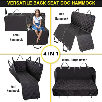 Meadowlark Dog Car Seat Cover, X-Large Heavy Duty Pet Seat Cover for Back Seat, Extra Padded Non-Slip Dog Hammock, Water-Resistant Back Seat Protector for Cars Trucks and SUVs (64” W x 60" L)