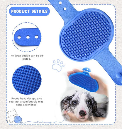 Pet Grooming Kit with Slicker Brush Bath Massage Glove Brush Pet Shedding Comb Nail Clipper Trimmer 6 Piece Set for Rabbit Kitten Guinea Pig Cat Chinchilla Ferret Small Animals