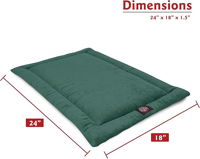 Majestic Pet Dog Crate Mat - Machine Washable Soft Plush Pet Bed Pad for Crates & Kennels USA Crated 24"x18" Villa Marine