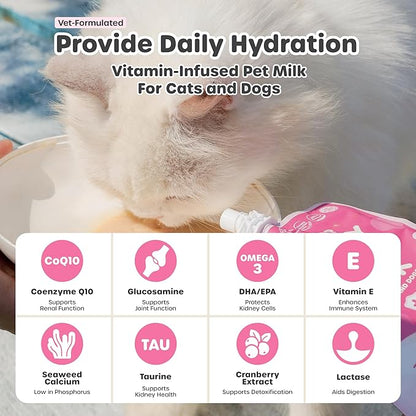 Choolip Berry Good Milk – Lactose-Free, Vitamin-Enriched Drink for Cats & Dogs | Supports Urinary Health, Digestion & Joints | Free from Grains, Gluten and Antibiotics