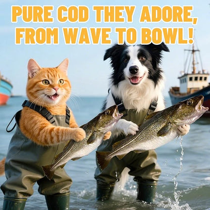 Just Try 4.76 oz Freeze-Dried Cod Treats Dog & Cat Treats - Single Ingredient, Grain-Free Snacks Omega-3 Supports Skin & Coat Health