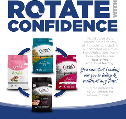 NutriSource Dry Dog Food, Trout and Rice, 4LB