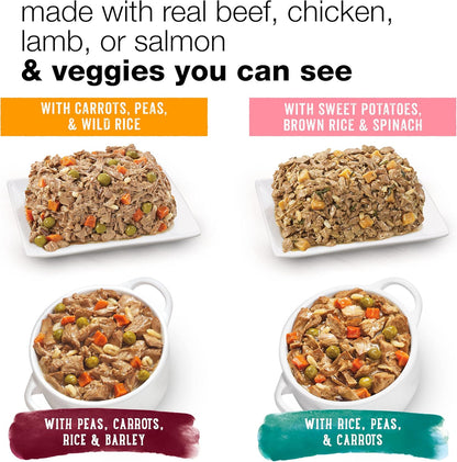 Purina Beneful Wet Dog Food Variety Pack, Prepared Meals & Chopped Blends - (16) 10 oz. Tubs