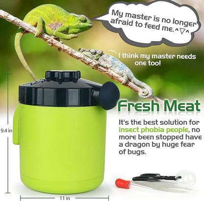 Professional Cricket Keeper Live Worm Organizer Tank with Rubber Seal, Dubia Roach Habitat with Bug Dirt Management Function, Perfect for Keeping Silkworm, Cricket,Dubia Cockroach,Superworms