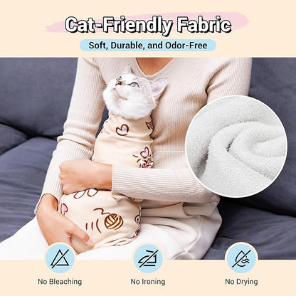 27.5" Large Cat Wrap for Nail Trimming，Self-adherent Cat Grooming Wrap for Cat & Small Dog, Anti-Scratch Cat Swaddle Burrito Wrap for Medicine,Nail Clipping,Ear Cleaning,Teeth Brushing - Cute Pattern